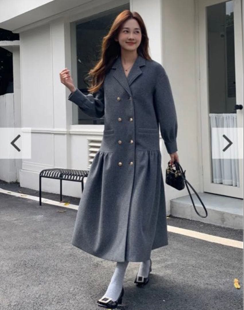 BIRTHDAY BASH グレー コールドダブルボタン ドレスコート M