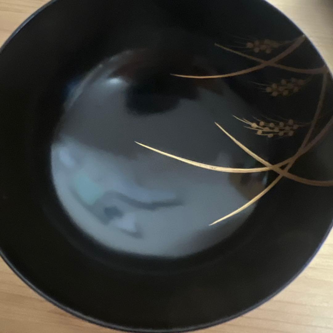 象彦　漆塗　雑煮　蓋つき煮物椀 5個セット