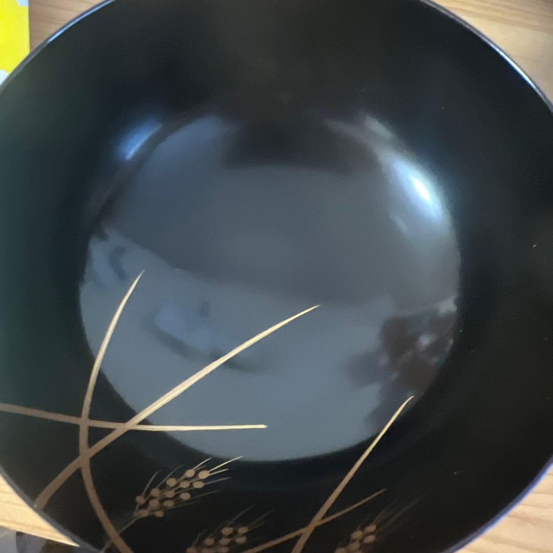 象彦　漆塗　雑煮　蓋つき煮物椀 5個セット