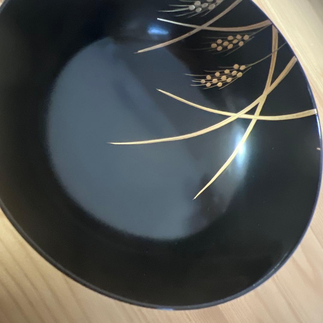 象彦　漆塗　雑煮　蓋つき煮物椀 5個セット