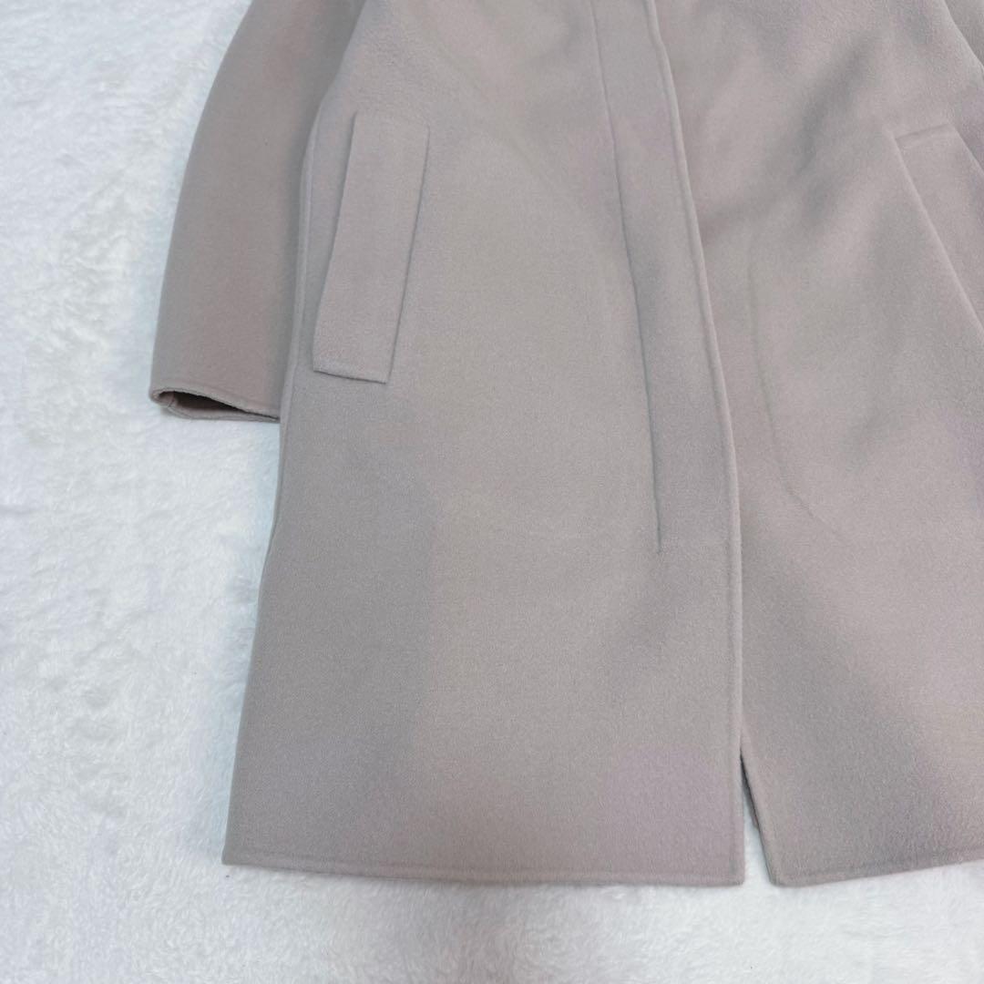 【極美品】セオリー カシミヤ ロングコート 現行ロゴ 近年モデル ベージュ　S