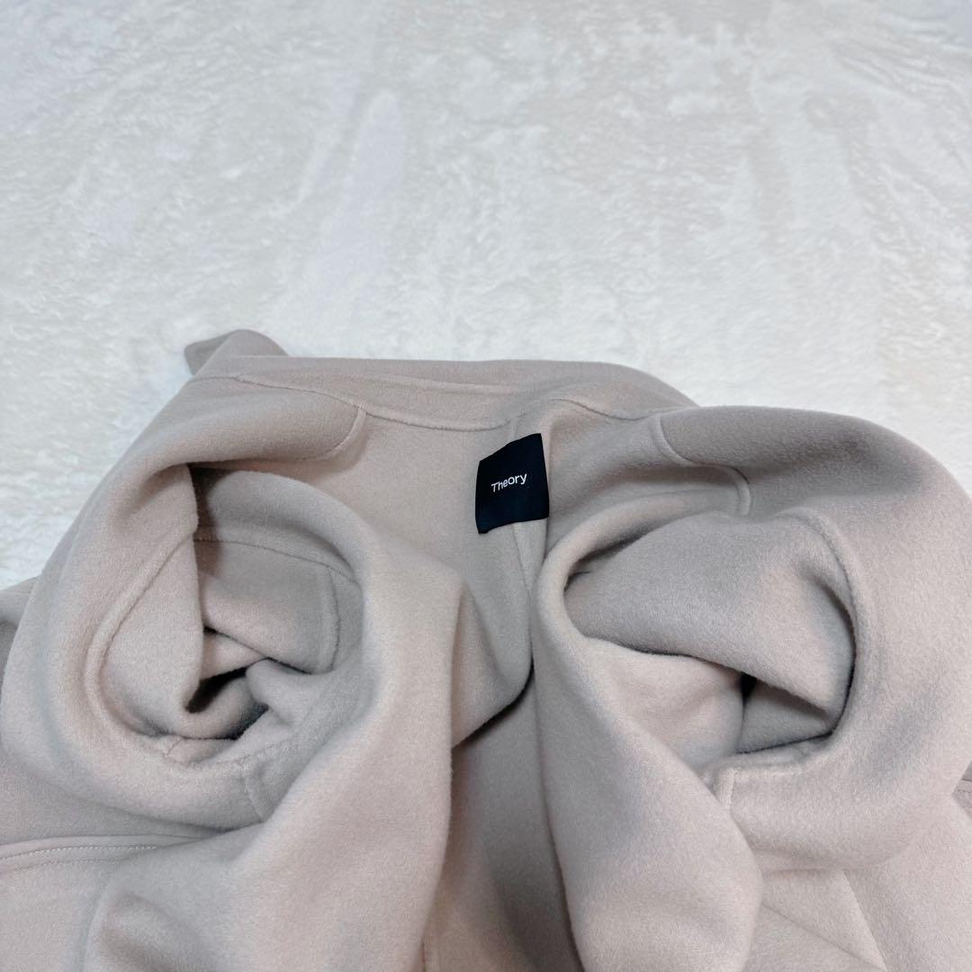 【極美品】セオリー カシミヤ ロングコート 現行ロゴ 近年モデル ベージュ　S