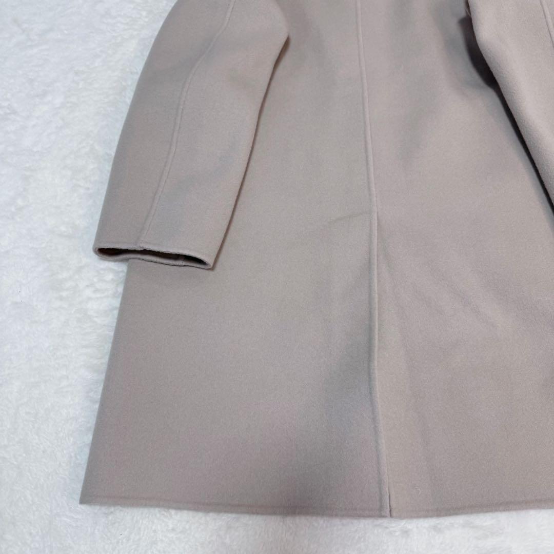 【極美品】セオリー カシミヤ ロングコート 現行ロゴ 近年モデル ベージュ　S