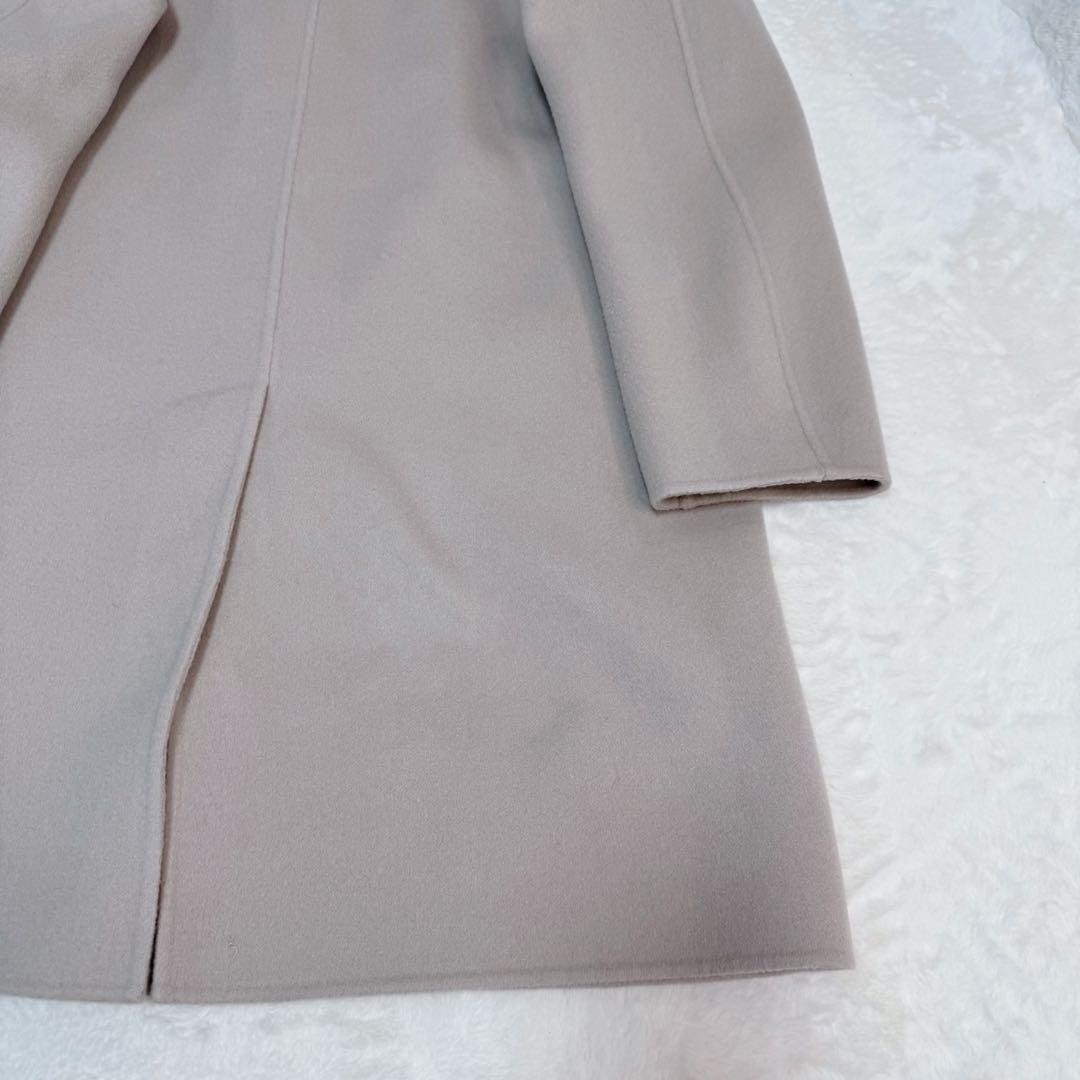 【極美品】セオリー カシミヤ ロングコート 現行ロゴ 近年モデル ベージュ　S