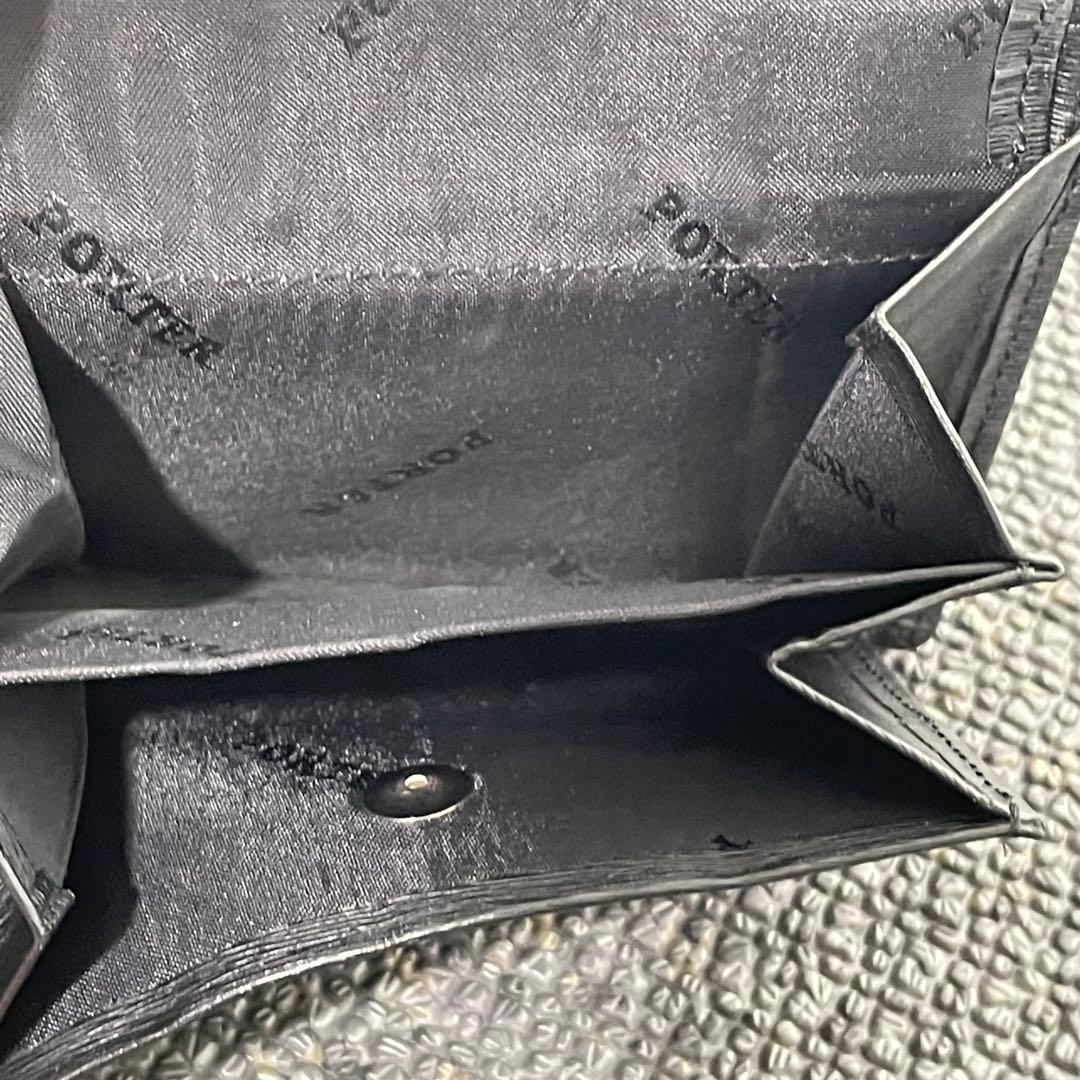 美品✨PORTER ポーター カレント 財布 ブラック 二つ折り 小銭入れ