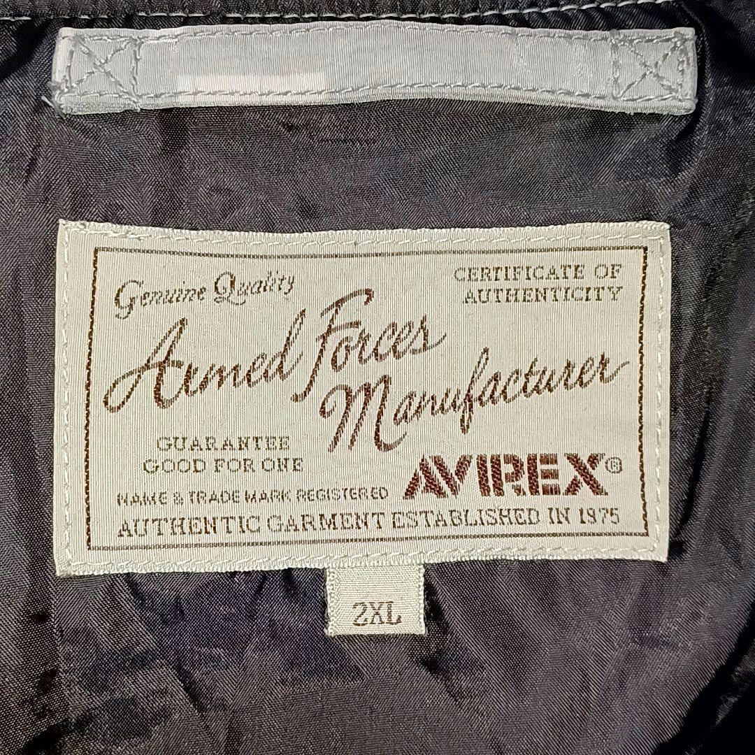 希少2XL★AVIREX　70周年　L-2B　フライトジャケット　シルバーグレー