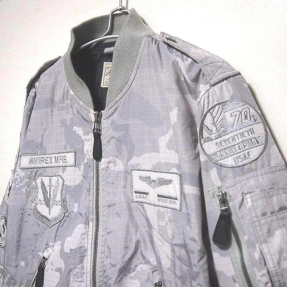 希少2XL★AVIREX　70周年　L-2B　フライトジャケット　シルバーグレー