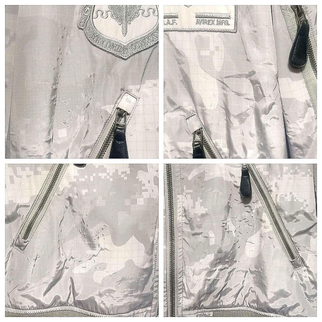 希少2XL★AVIREX　70周年　L-2B　フライトジャケット　シルバーグレー