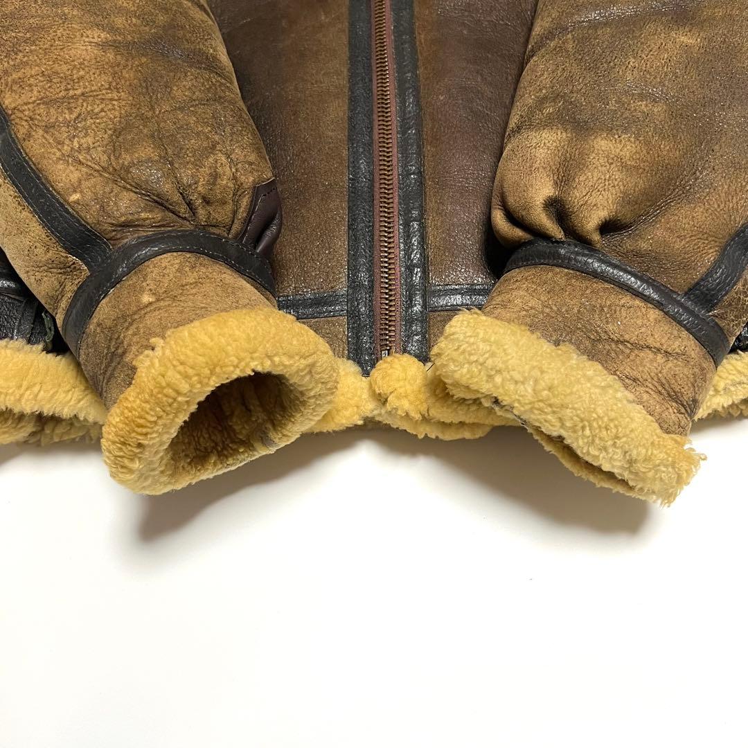 【希少】アヴィレックス　B3　フーディーフライトジャケット　レザー　ボア　40