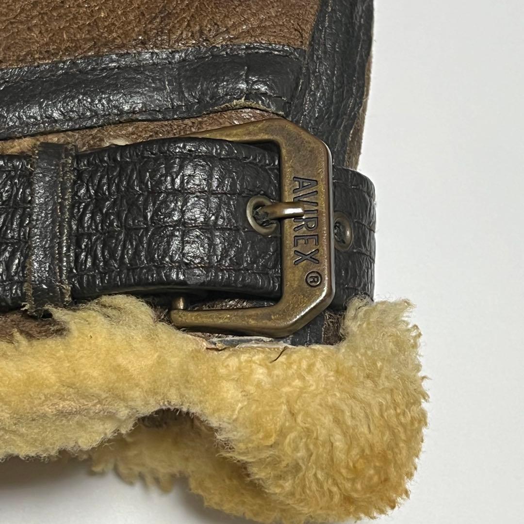 【希少】アヴィレックス　B3　フーディーフライトジャケット　レザー　ボア　40