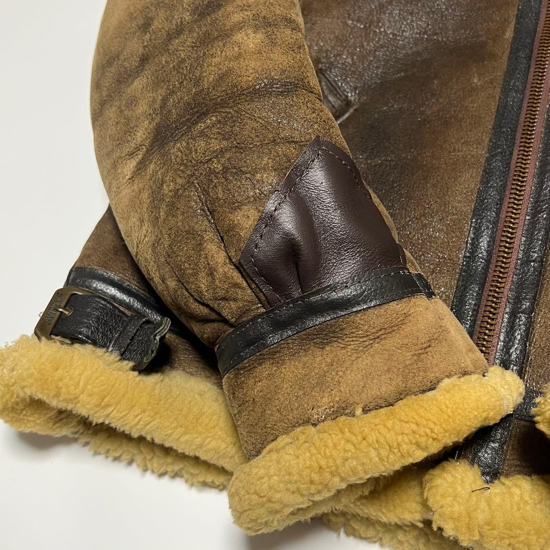 【希少】アヴィレックス　B3　フーディーフライトジャケット　レザー　ボア　40