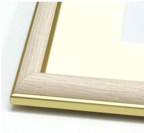 透明水彩画　原画　「雪景色・穏やかな朝」額縁付　SMサイズ　風景画