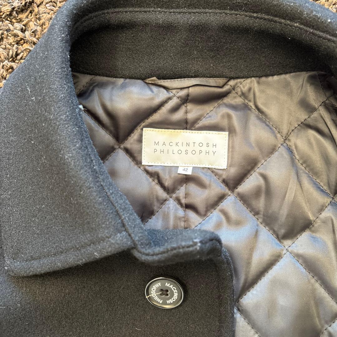 MACKINTOSH PHILOSOPHY 濃紺ウールコート サイズ42