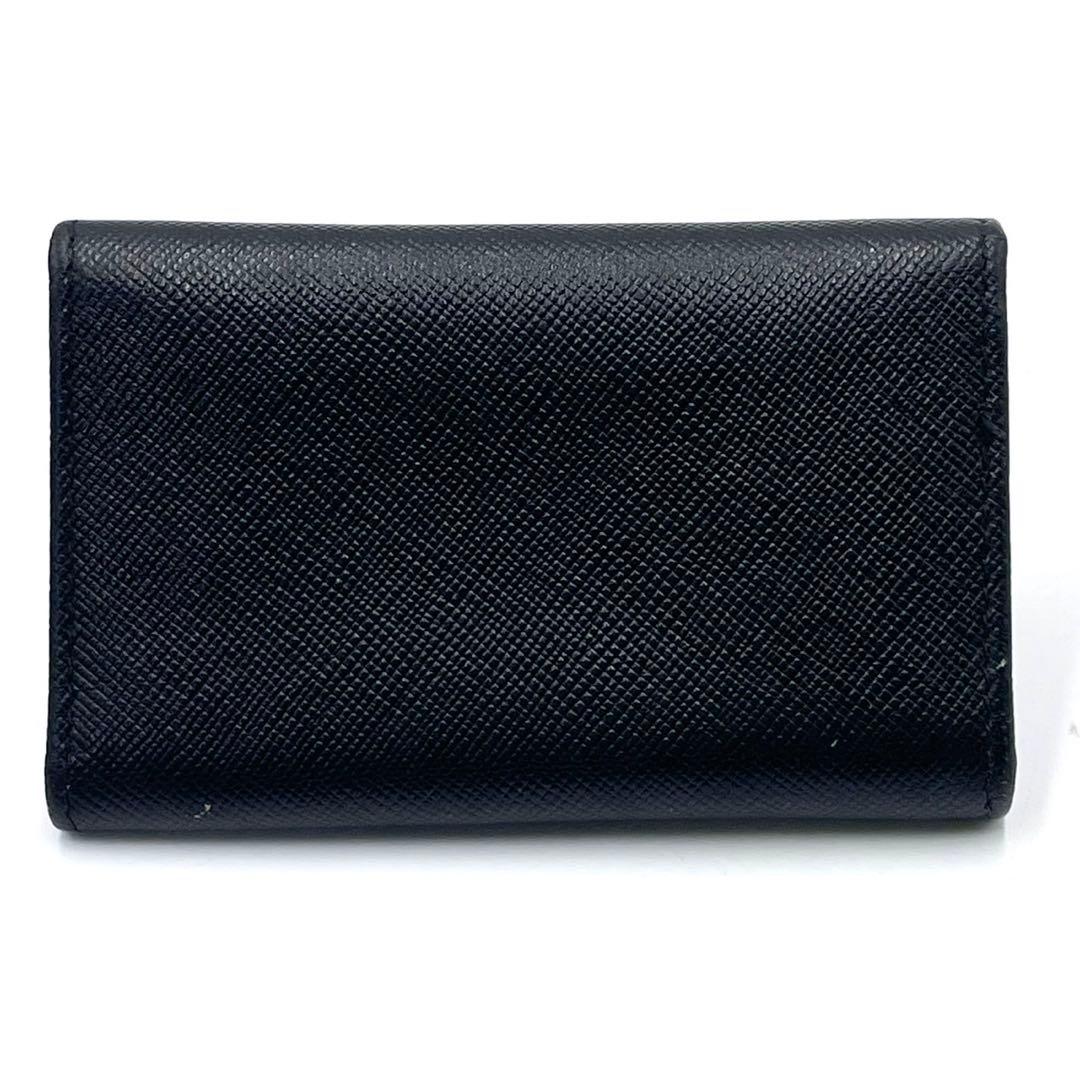 極美品● PRADA プラダ キーケース 6連 三角ロゴ サフィアーノ レザー