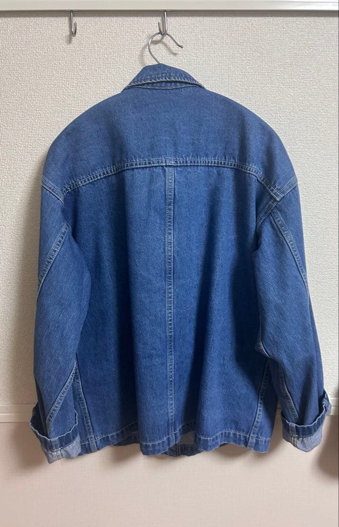 シールームリン DENIMワークカバーオールジャケット　ブルー　FREE