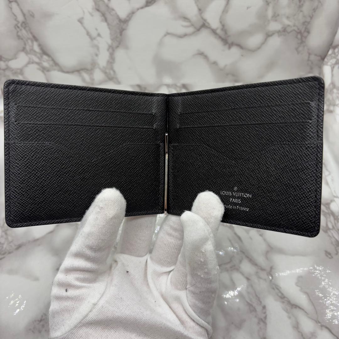 【極美品 近年モデル】ルイヴィトン マネークリップ タイガ M62978 黒