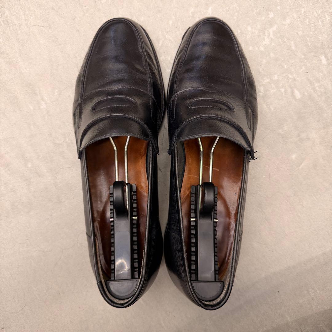 【美品】 ジョンロブ ロペス ローファー シボ ブラック 6 1/2相当 黒