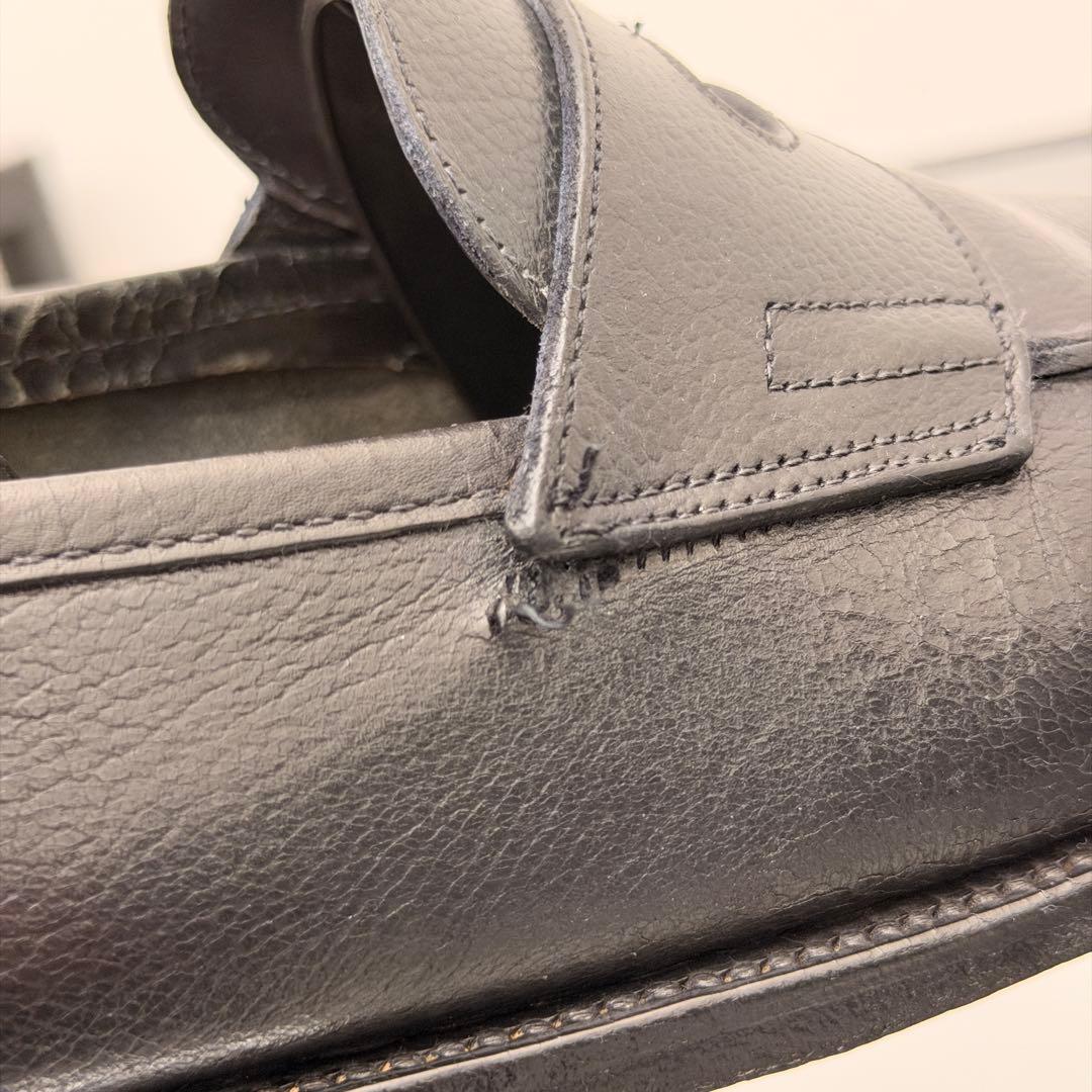 【美品】 ジョンロブ ロペス ローファー シボ ブラック 6 1/2相当 黒