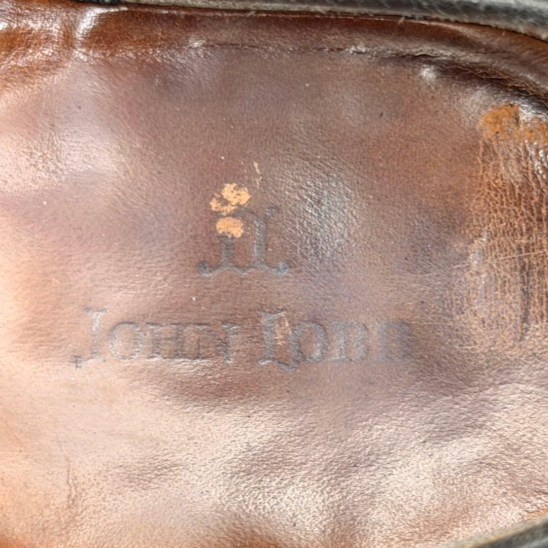 【美品】 ジョンロブ ロペス ローファー シボ ブラック 6 1/2相当 黒