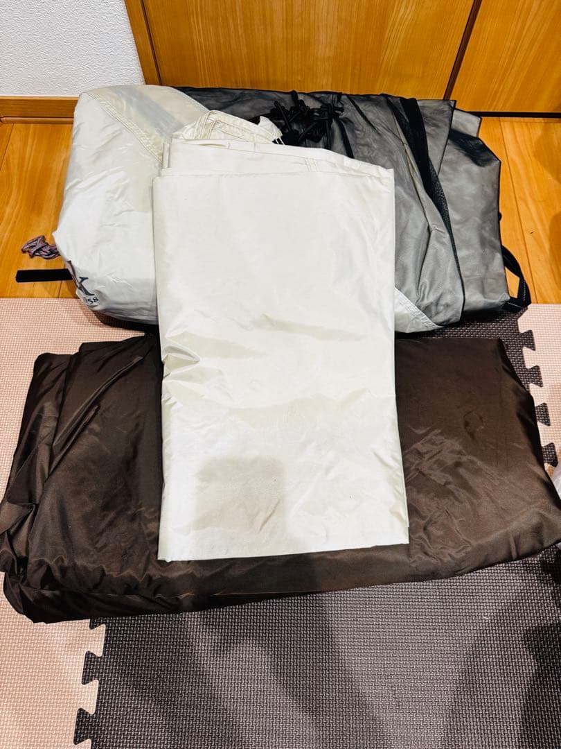 【値下げ】peak ドックドームpro6 アイボリー グランドシート付き