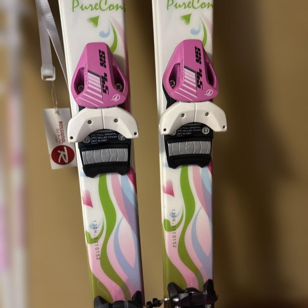 Pure Conscious スキー 板 ピンク　130 ストック付