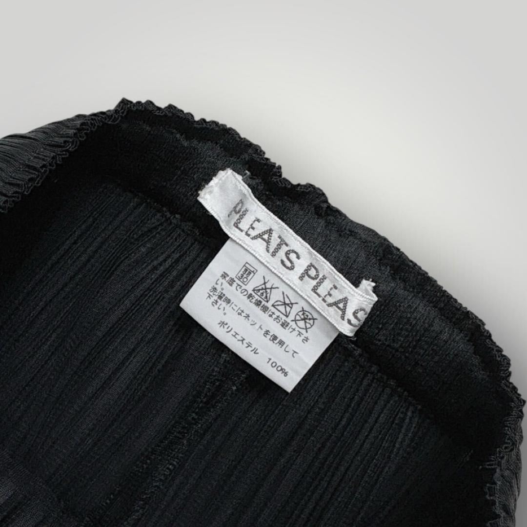 [良品] プリーツプリーズ イッセイミヤケ プリーツパンツ ブラック