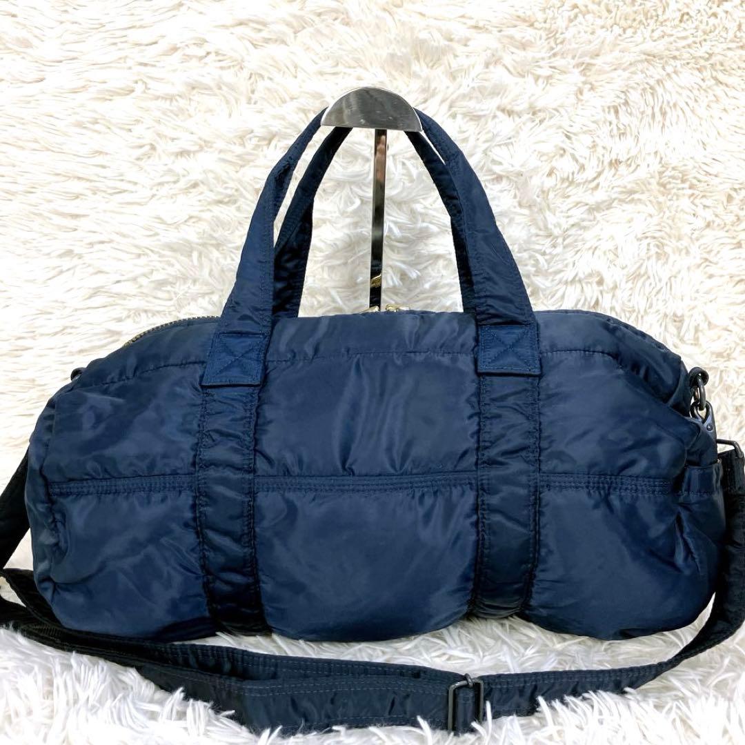 怜美 佐野  ポーター ボストンバッグ ドラム 2way ネイビー大きい