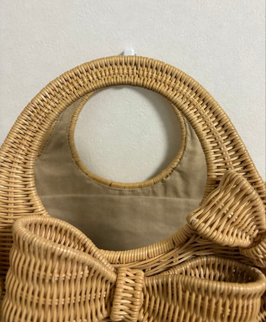 アナトリエリボンカゴバッグanatelier希少♡とーっても美品