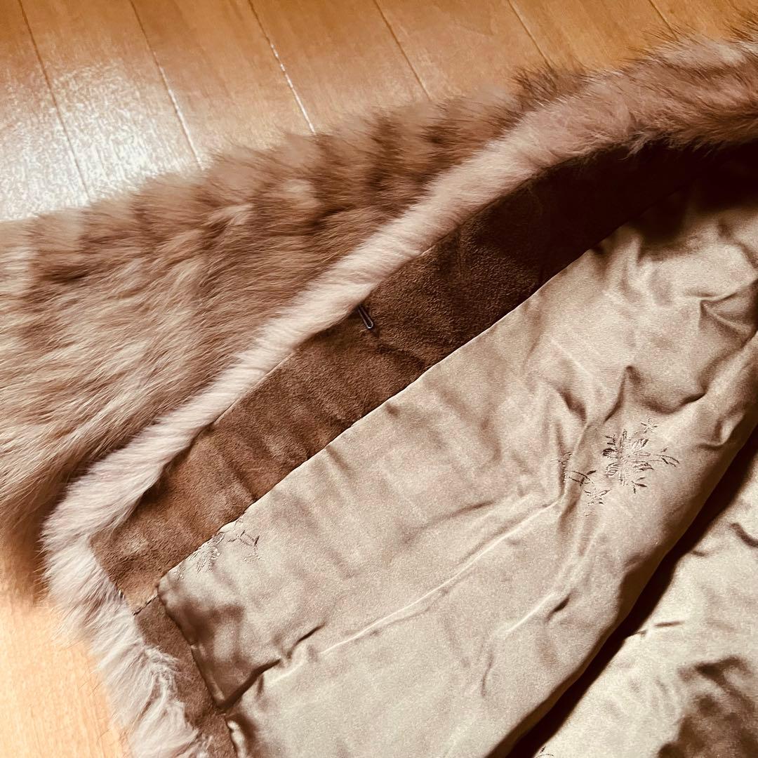 破格値お値下げ不可　本物ブルーフォックス毛皮ジャケットコート　定価36万タグ