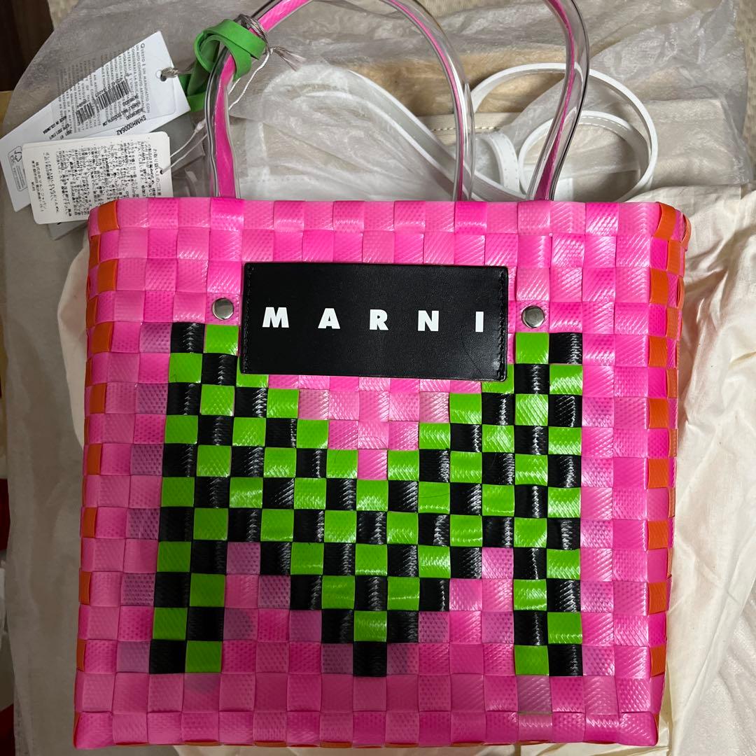 新品未使用 MARNI マルニ マルニマーケット カゴbag ピンク