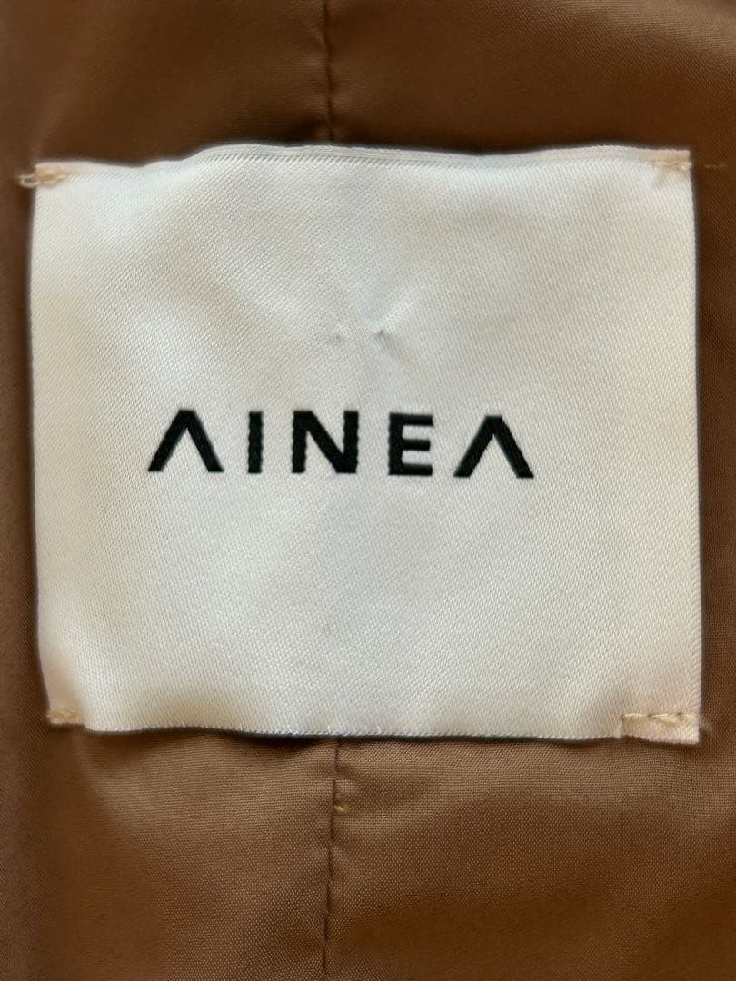 【再値下げ】美品AINEA アイネア ノーカラーツィードジャケット ピンクファー