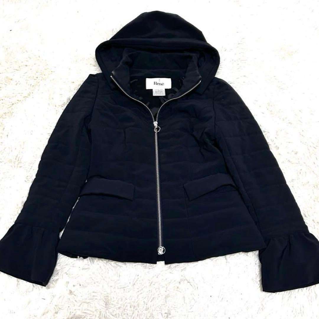 Rene ルネ　中綿ジャケット　ネイビー　36