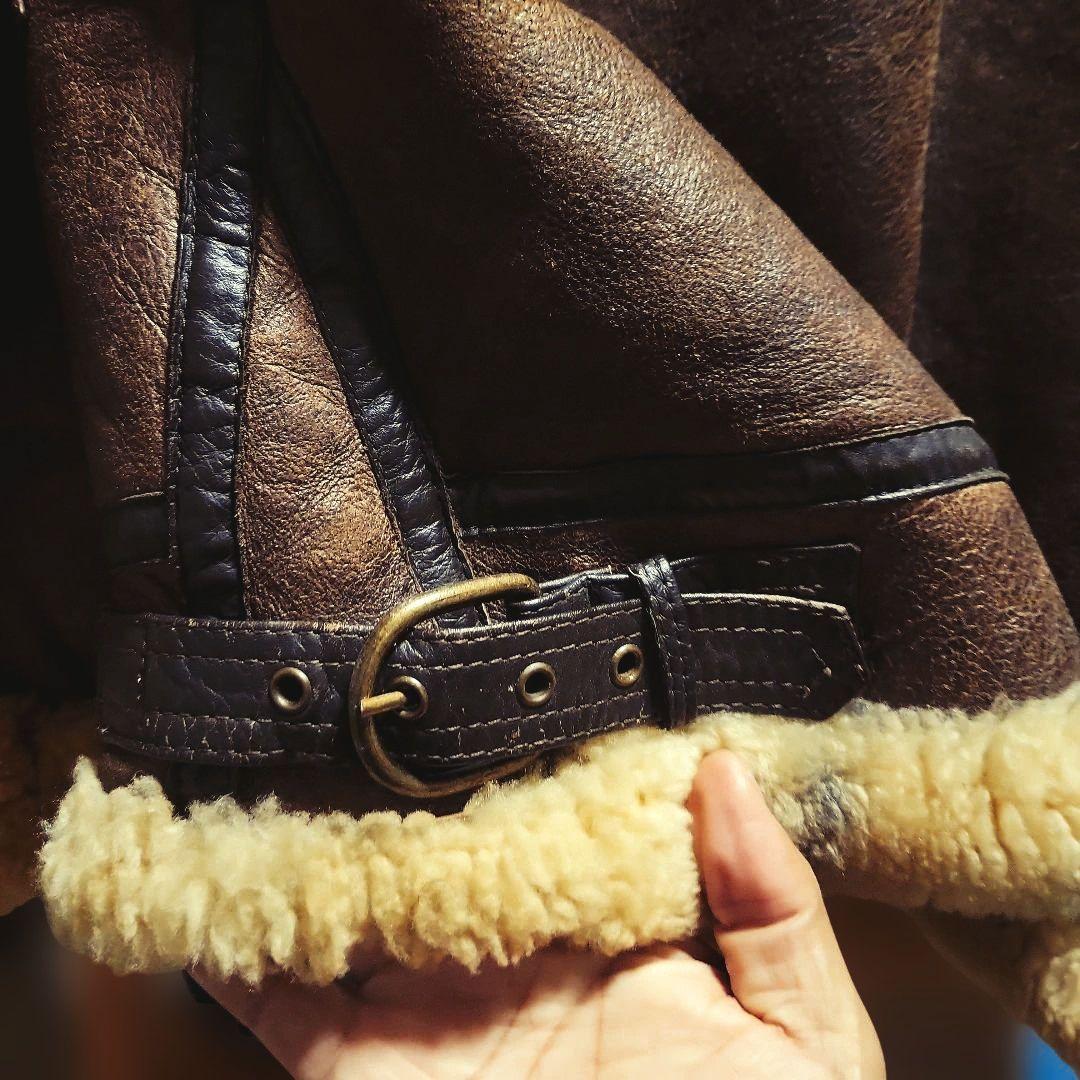 希少 美品 極上 ムートン B-3 本革フライトジャケット 羊革 ヴィンテージ