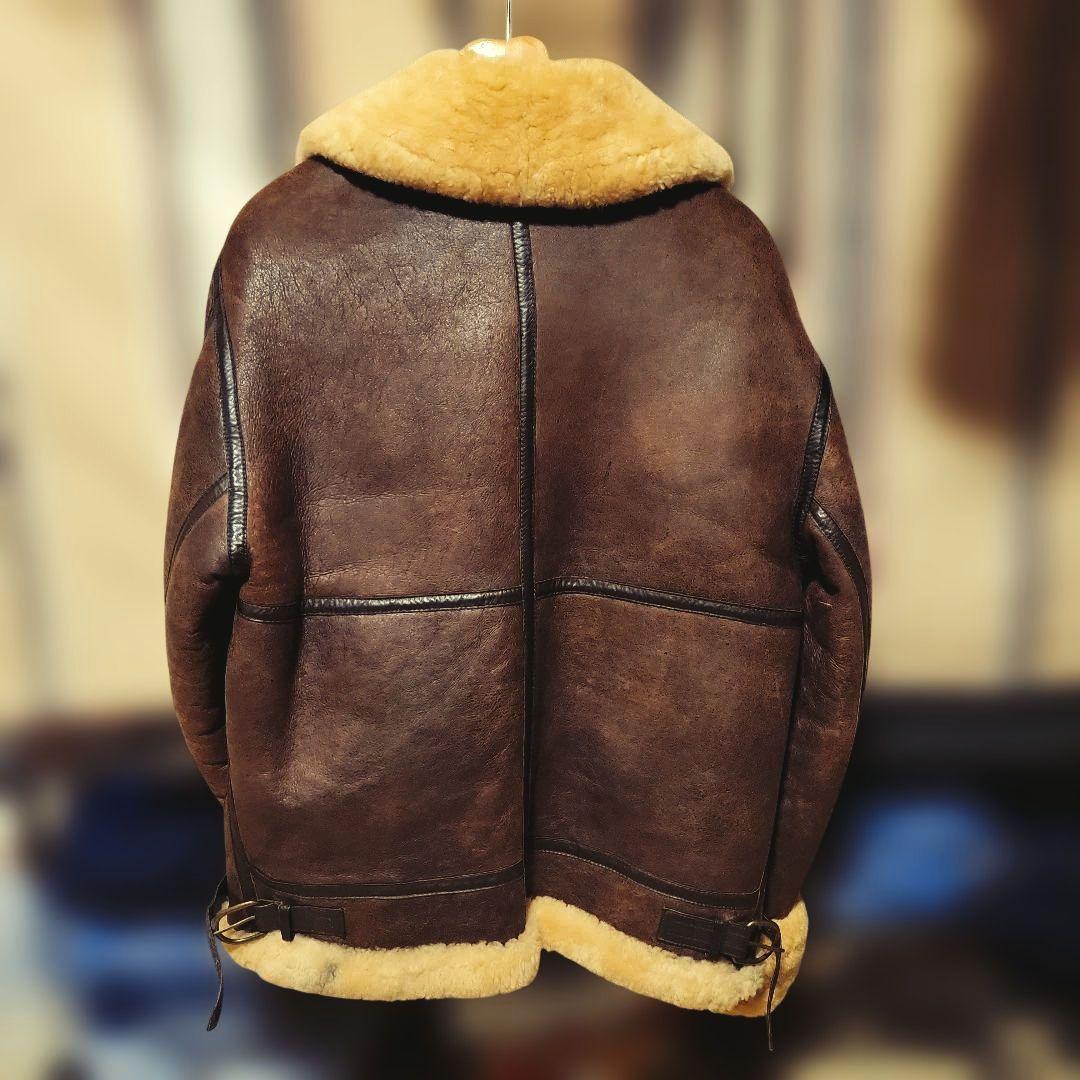 希少 美品 極上 ムートン B-3 本革フライトジャケット 羊革 ヴィンテージ