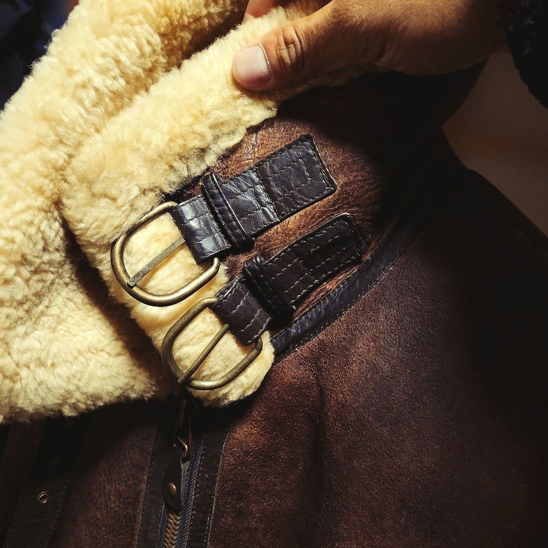 希少 美品 極上 ムートン B-3 本革フライトジャケット 羊革 ヴィンテージ