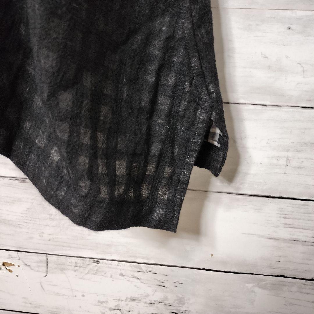 ワイズ ヨウジヤマモト Vネックノースリーブロングワンピース ウール裏地ナイロン