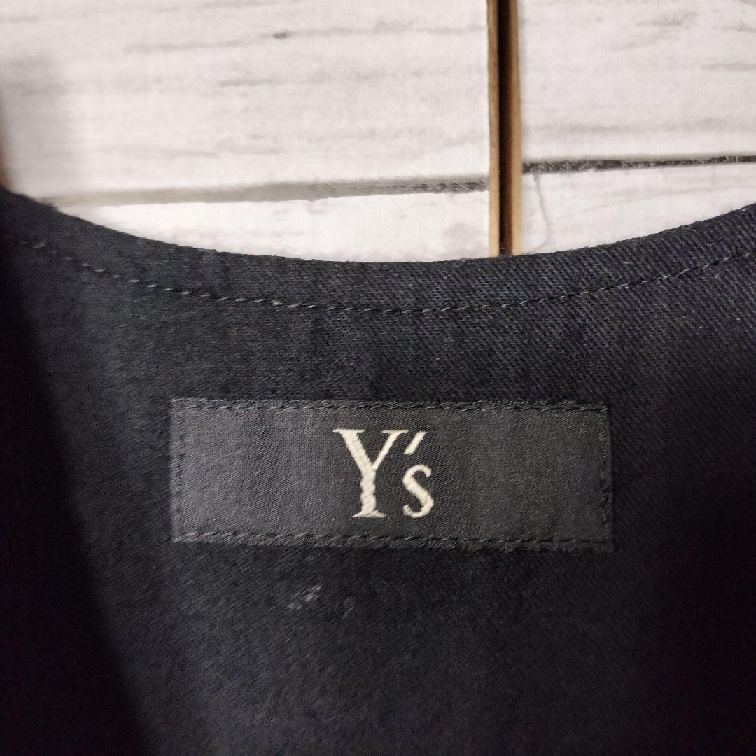 ワイズ ヨウジヤマモト Vネックノースリーブロングワンピース ウール裏地ナイロン