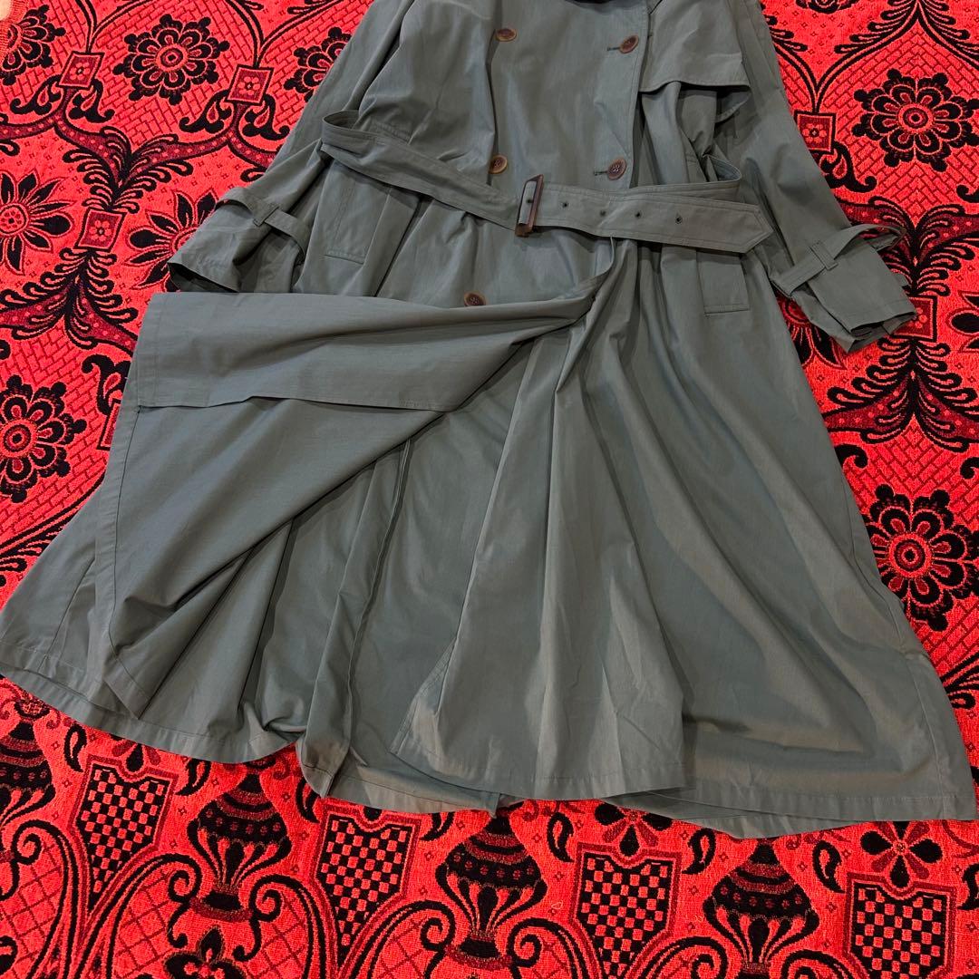 AQUASCUTUM トレンチコート ロング丈 カーキ イングランド製 英国製