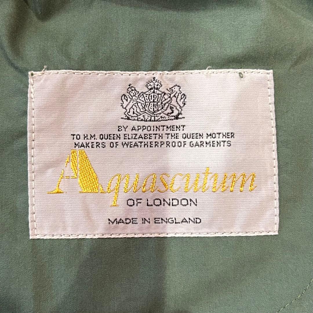 AQUASCUTUM トレンチコート ロング丈 カーキ イングランド製 英国製