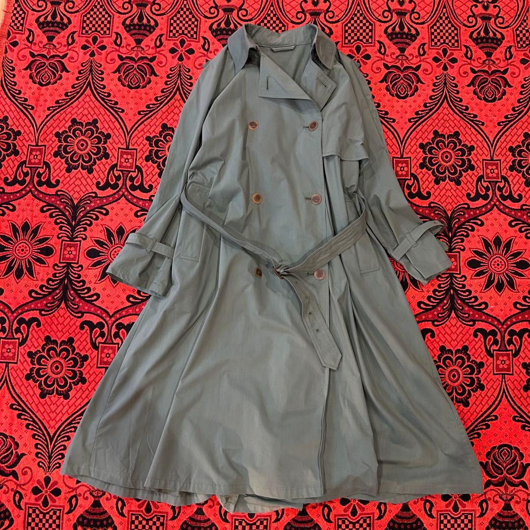 AQUASCUTUM トレンチコート ロング丈 カーキ イングランド製 英国製