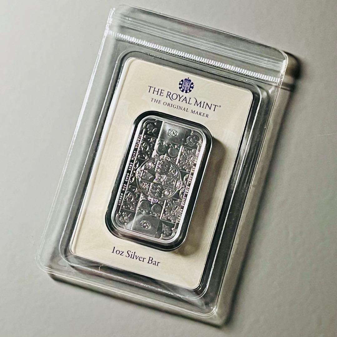 【限定発行】ゴシッククラウン 1オンス 銀貨 バー ロイヤルミント 純銀