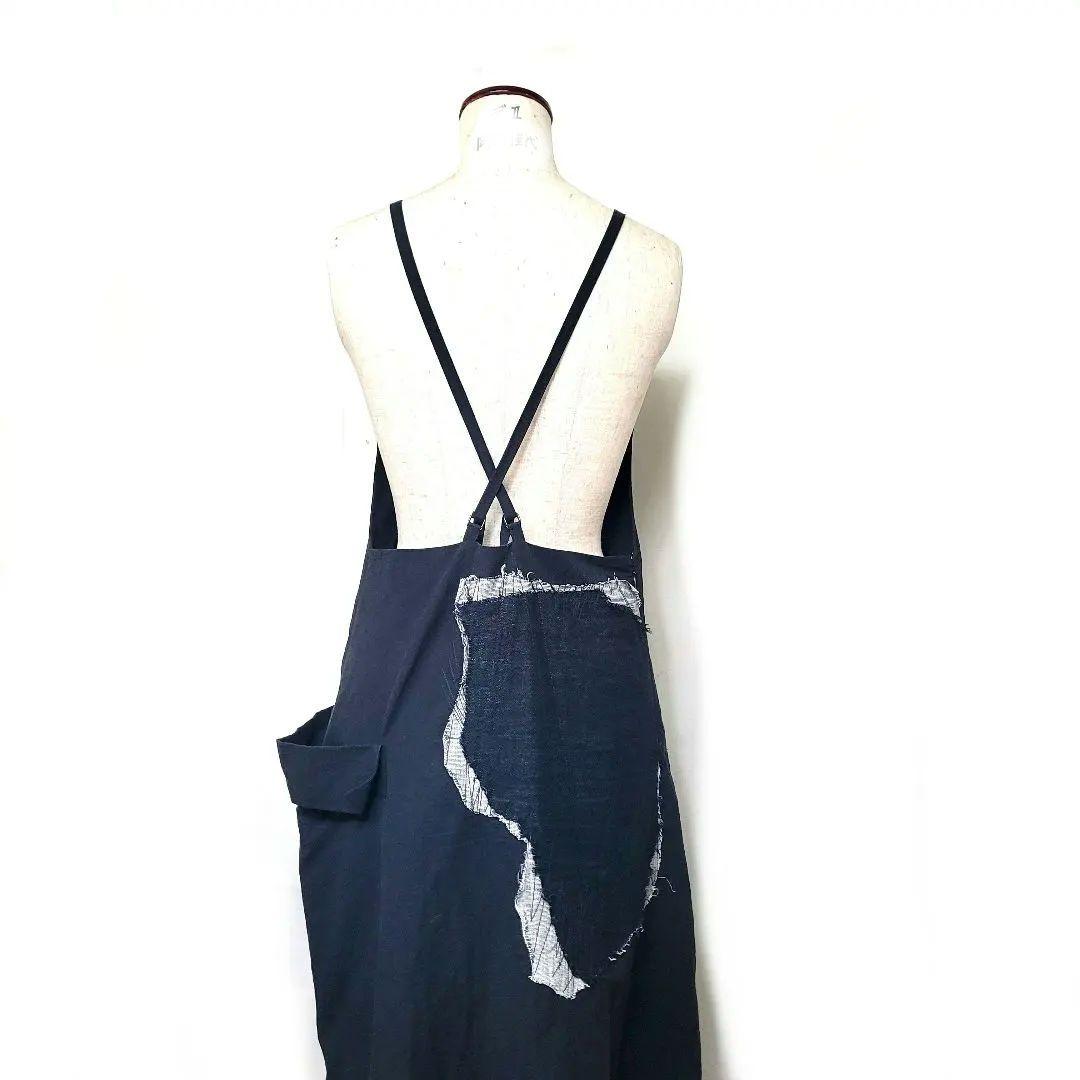 【美品】Y's ワイズ パッチ刺繍 ワンピース ドレス 麻