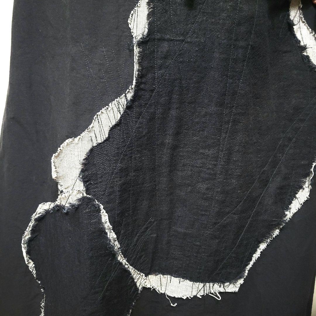 【美品】Y's ワイズ パッチ刺繍 ワンピース ドレス 麻