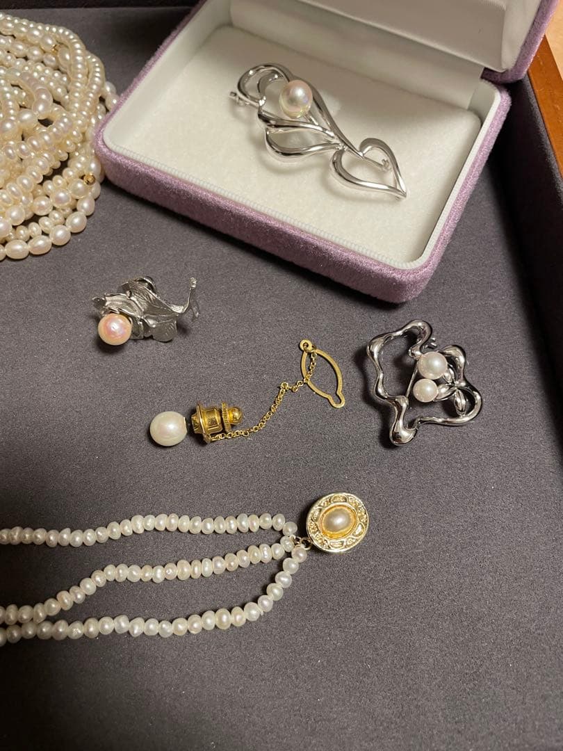 パール　アクセ　GP 925 スターリング【未使用品】　淡水　白蝶　南洋