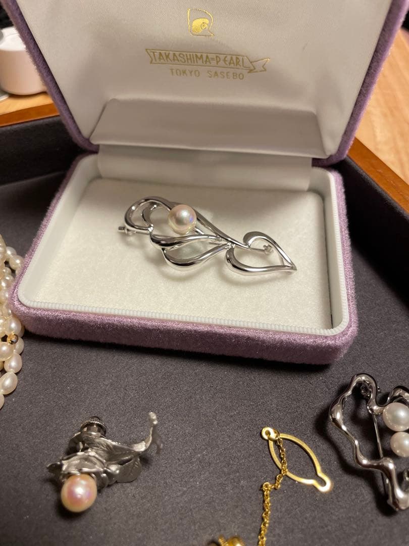 パール　アクセ　GP 925 スターリング【未使用品】　淡水　白蝶　南洋