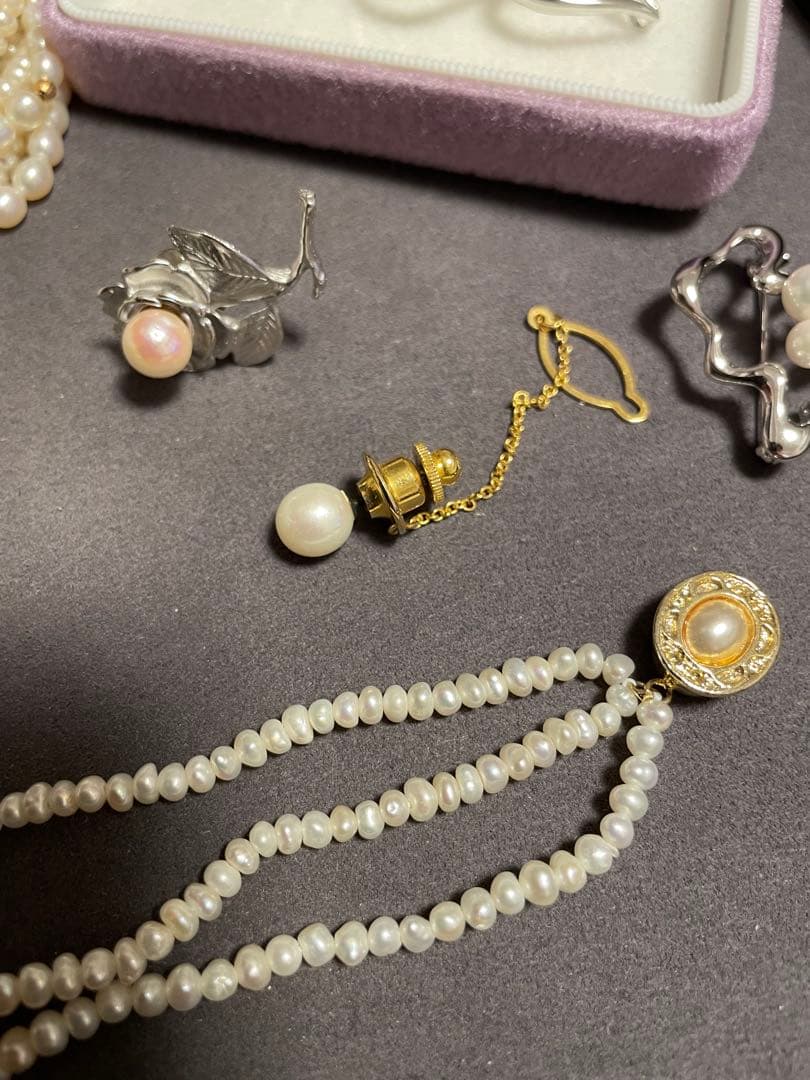 パール　アクセ　GP 925 スターリング【未使用品】　淡水　白蝶　南洋