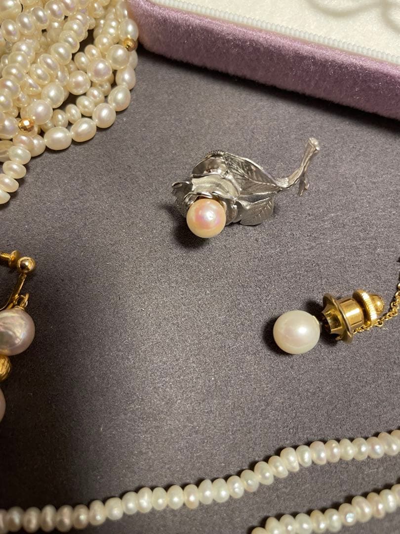 パール　アクセ　GP 925 スターリング【未使用品】　淡水　白蝶　南洋