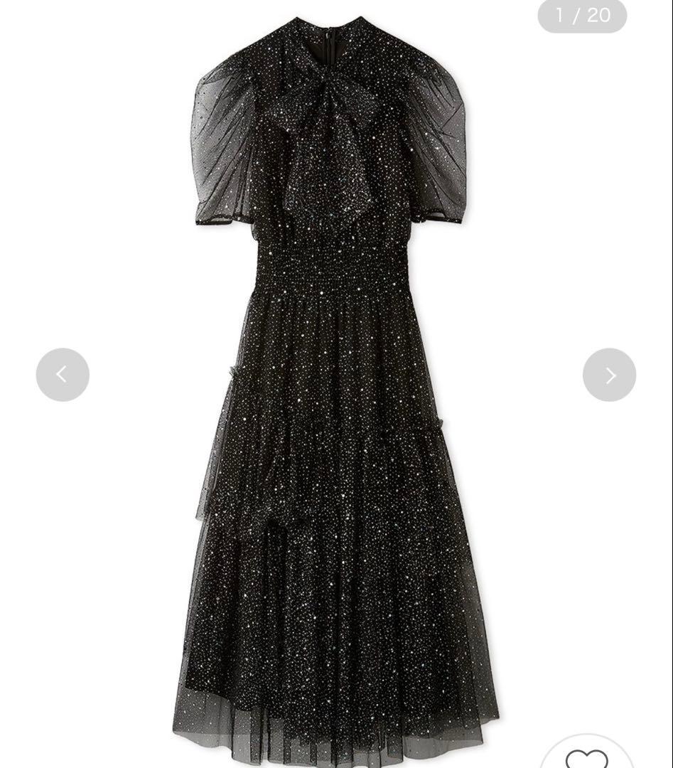 FURFUR ハーフスリーブラメチュールドレス