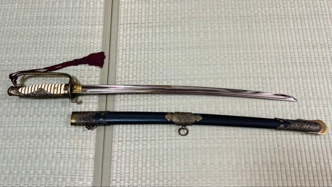 模造刀 海軍刀 指揮刀 サーベル 刀緒付き 250617-1