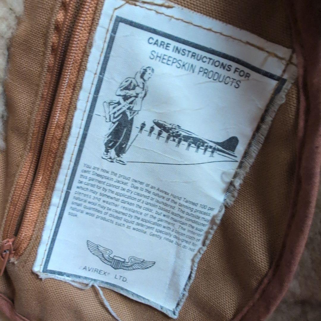 d*a様 AVIREX B3 フライトジャケット レザー ムートン ボア 38サ
